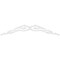 Ekena Millwork Pitch Rotherham Architectural Grade PVC Gable Pediment, 48"W x 10"H x 1"P (5/12) GPP048X010X100ROT - alternate 5